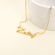 Destiny Name Necklace with Box Chain (with 2 Hearts)