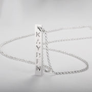 Long cutout name necklace