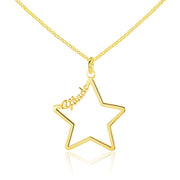 Custom Pentagram Name Necklace