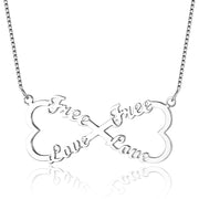 8-character heart-shaped name necklace
