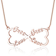 8-character heart-shaped name necklace