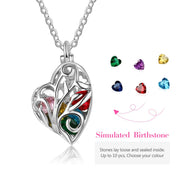 Fashion 925 Silver Birthstone Necklace