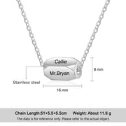 Stainless Steel Personalized Bead Necklace