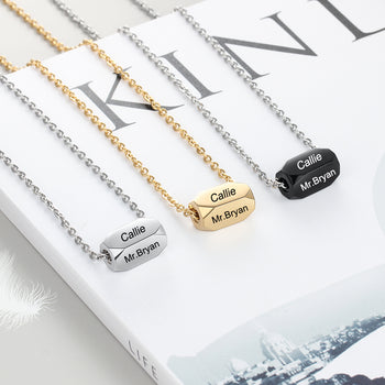 Stainless Steel Personalized Bead Necklace