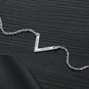 V Shaped Flat Necklace