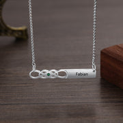 Custom Bar Birthstone Necklace