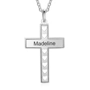 Cross necklace with customizable name