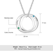 Birthstone Series Multi Circle Necklace