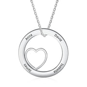 Round Heart Shaped Flat Necklace
