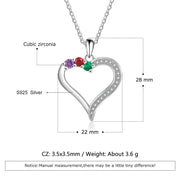925 Silver Heart Necklace with Cubic Zirconia