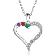 925 Silver Heart Necklace with Cubic Zirconia