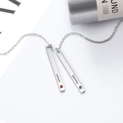 Engraving Stainless Steel Bar Necklace