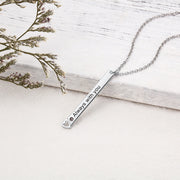 Stainless Steel Vertical Bar Necklaces