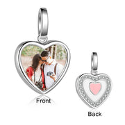 925 Sterling Silver Heart Shape Personalized Photo Pendant Necklace