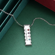 Birthstone Personalized Stainless Steel Necklace