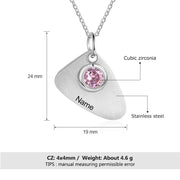 Birthstone Personalized Stainless Steel Necklace