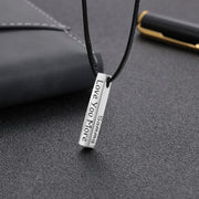 Personalized Name Vertical Bar Necklace