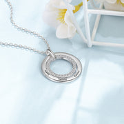 Personalized Rhodium Plated Necklace