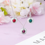 Copper Birthstone Pendant Necklace with Names