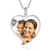 Personalized Rhodium Plated Photo Necklace