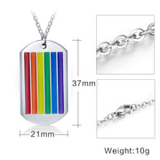 Engraving Stainless Steel Shield Necklace