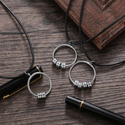 Personalized Stainless Steel Charm Bead Necklace