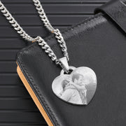 Engraving Stainless Steel Photo Necklace