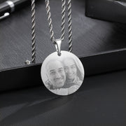 Engraving Stainless Steel Photo Necklace