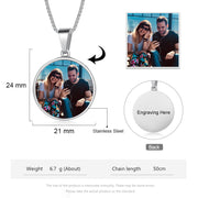 Personalized Stainless Steel Photo Necklace