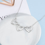 Engraving Stainless Steel Heart Shape Necklace