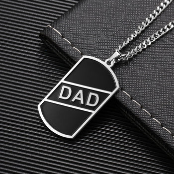 Stainless Steel Personalized Photo Necklace for Father Gifts