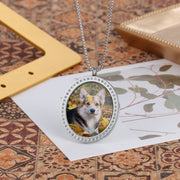 Stainless Steel Customized Photo Round Pednant Necklaces