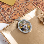 Stainless Steel Customized Photo Round Pednant Necklaces