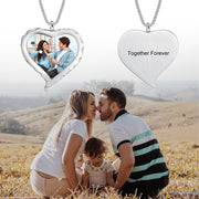 Stainless Steel Personalized Photo Heart Shape Pendant Necklace