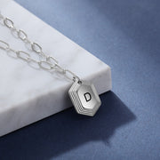Personalized Rhodium Plated Necklace