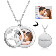 Personalized Stainless Steel Christmas Star Deer Photo Necklace