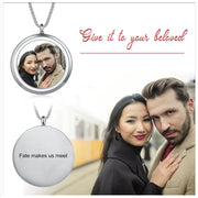 Stainless Steel Round Personalized Photo Pendant Necklace