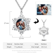 Stainless Steel Christmas Photo Necklace