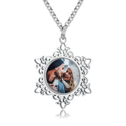 Stainless Steel Christmas Photo Necklace