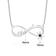 Personalized Snowflake Infinity Name Necklace