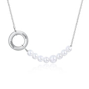Personalized Stainless Steel Pearl Necklace