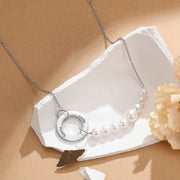Personalized Stainless Steel Pearl Necklace