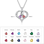 Rhodium Plated Heart Necklace