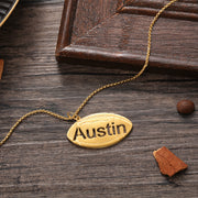 Personalized Football Name Necklace