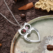 Rhodium Plated Owl Necklace