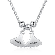 Personalized Stainless Steel Leaf Necklace