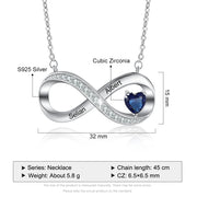 925 Sterling Silver Infinity Necklace