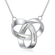 Personalized Rhodium Plated Necklace