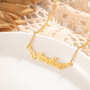 Personalized Rhodium Plated Name Necklace