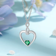 Jewelry Rhodium Plated Heart Shape Necklace